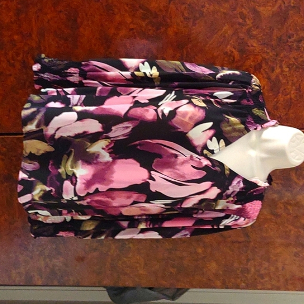 Dressy Blouse mauve & blk